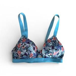 ❤️Tropical Floral Blue Bralette